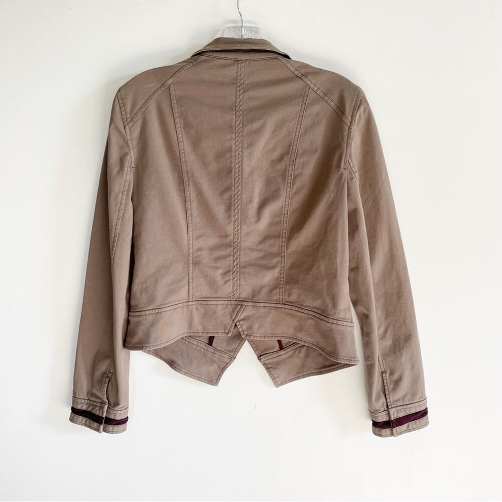 White House Black Market Olive Rhinestone Military Jacket - Picture 6 of 9
